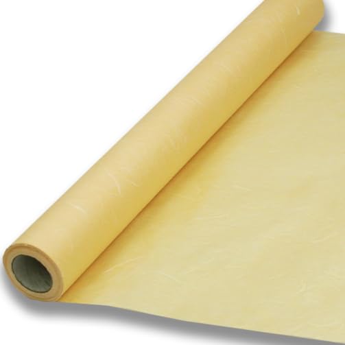 Dak Unyong-JiKorean Traditional Mulberry Paper, (10.4" x 32.8ft, 25gsm) Colored Hanji Paper Roll, Natural Fiber Texture (Orange) โ image 1
