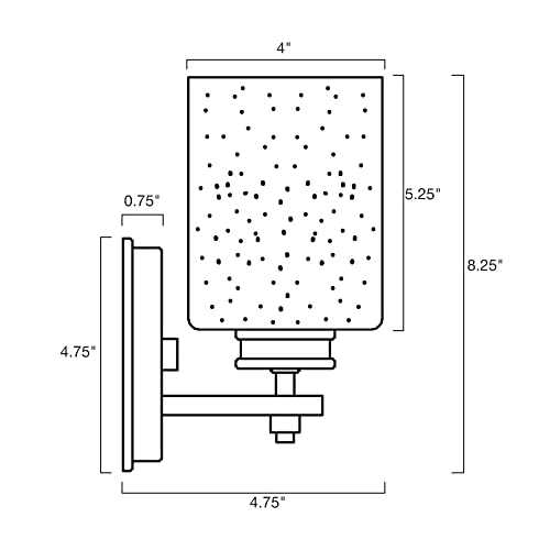 Kira Home Phoebe 8" Modern 1-Light Wall Sconce/Vanity Light + Frosted Seeded Glass Shade, Brushed Nickel Finish #TOP5