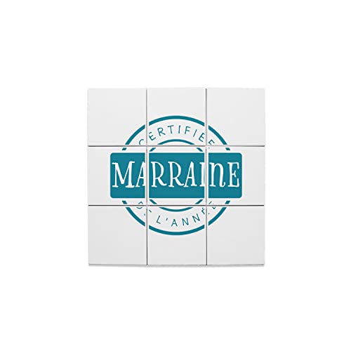 Carreaux céramique 10,8x10,8 cm, lot de 9 décoration de baptême