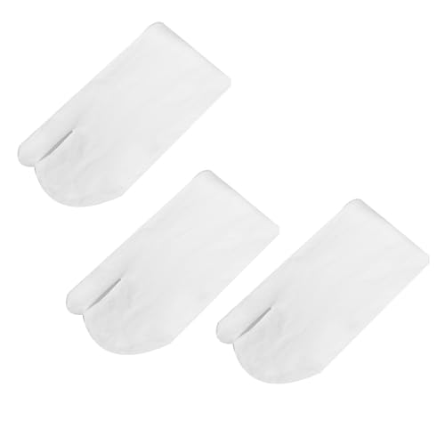 Image of 3 Pair Women Japan Tabi Socks, Split 2 Toe Sandals Thin Breathable Crew Ankle Socks for Athletic Summer Run Spring