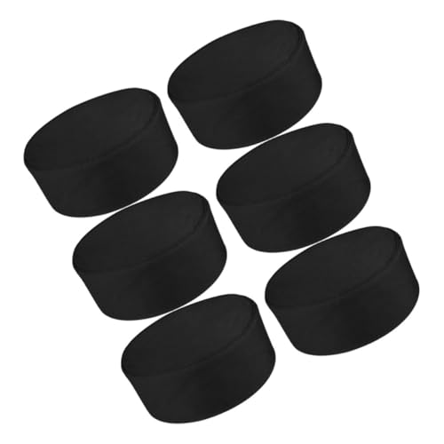 BESPORTBLE 6pcs Breathable Mesh Top Working Hats for Kitchen Cafe and Catering Service Modern Design for Professional Chefs and Food Service Staff Black
