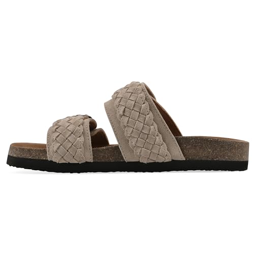 WHITE MOUNTAIN Women's Hey Hey Braided Double-Buckle Signature Comfort-Molded Footbed Sandal4