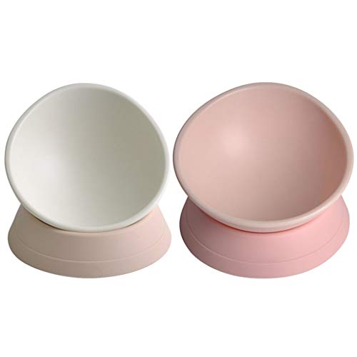 Kantel de Pet Bowl Flat Cat Food Bull Bulldog Bowl Bowl High Angle Bowl Bescherm de cervicale wervelkolom in elke hoek… - Image 5