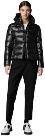 Save The Duck Women's Black Cosmary Hooded Puffer Jacket