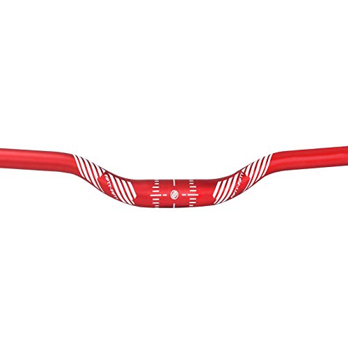 Image of FIFTY-FIFTY Mountain Bike Riser Handlebar, Aluminum Alloy MTB Handlebar, 31.8mm Diameter, 780mm Wide Bicycle Bar, Red, 35mm Rise