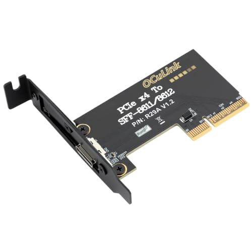 RGEEK PCIe 4.0 x4 a OCuLink SFF-8611 SFF-8612 4i Host Adapter miniatura 1