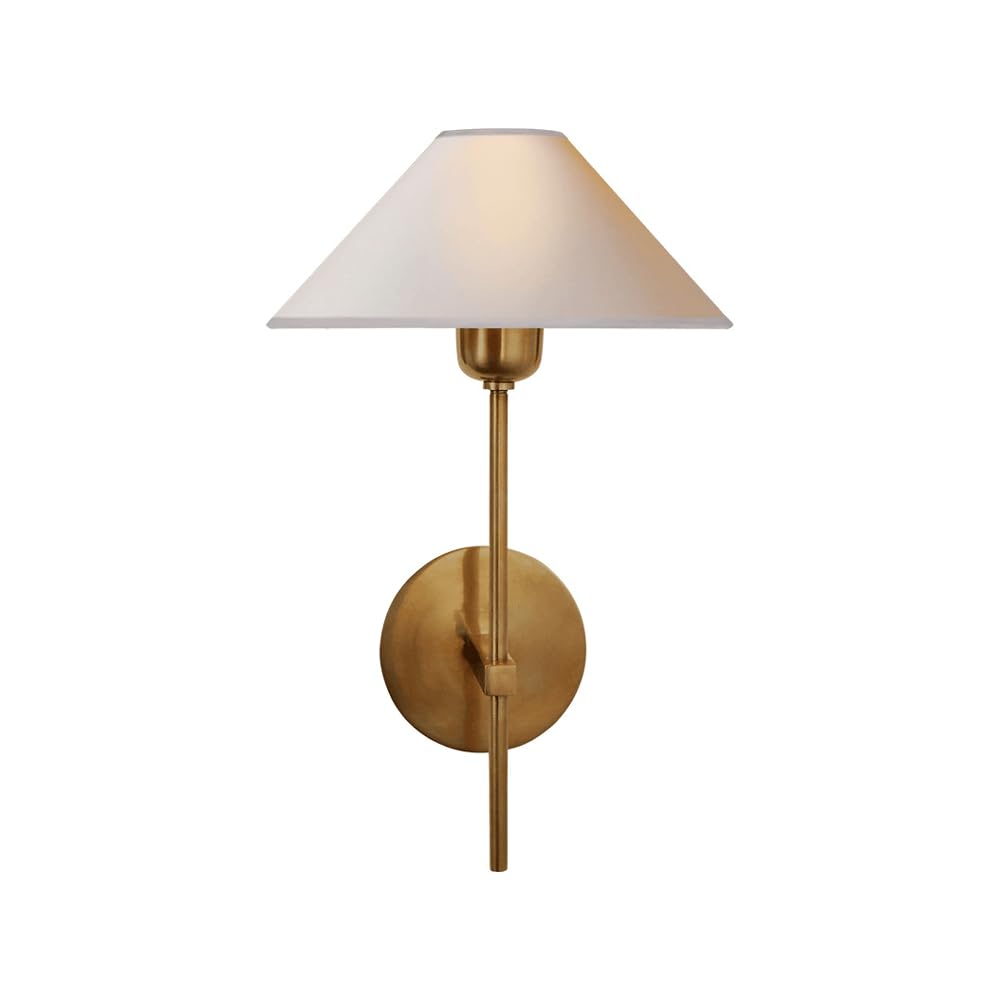 HUAYUSEDF Modern American Style Fabric Wall Sconce with Full Copper Construction Ideal for Entryways Corridors and Coffee Shops