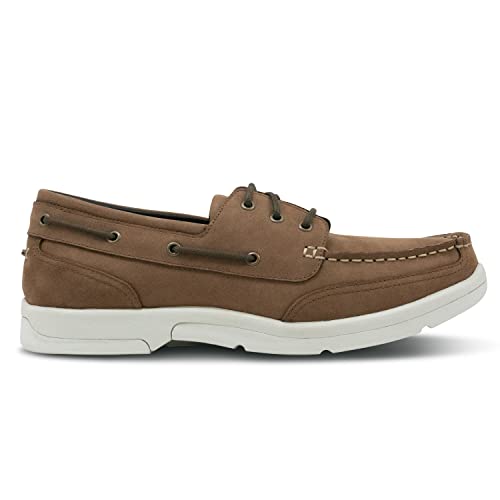 Apex Men's Orthopedic Boat Shoe - Dark Brown2