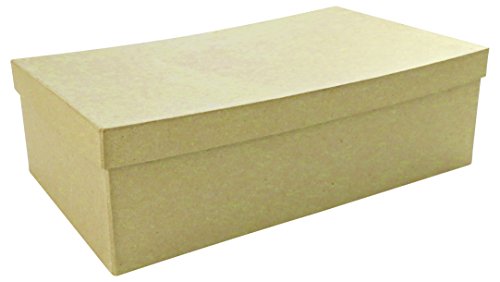 Clairefontaine ES Décopatch BT9011O - Un support en papier brun mâché 13,5X22X5,5 cm, boite rectangle