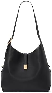 kate spade new york Deco Pebbled Leather Large Shoulder Bag, Black