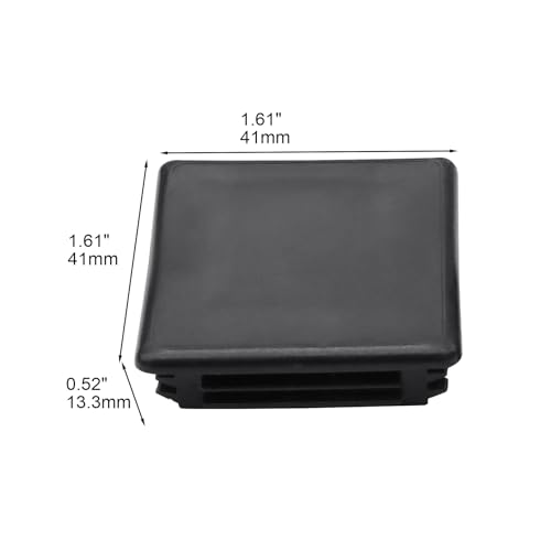 Image of 100 Pieces 1-5 /8 inch Plastic Strut Channel End Caps, Black PVC Metal Channel Protective Cover, Square Plug End Cap to Protect