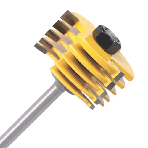 Brocas para ranurar de 3 aletas ajustables con vástago de 1/4 pulgada para carpintería de bricolaje 3