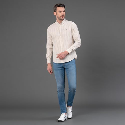 Image of Red Tape Striped Regular Fit Shirt For Men | Comfortable & Stylish