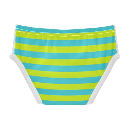 Green Cyan Stripe Toddler Boy's Underwear 2T2