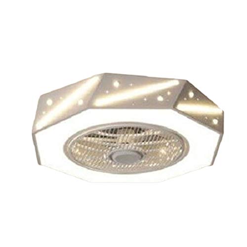 Ventilateur de plafond avec éclairage LED variable et télécommande pour salon moderne