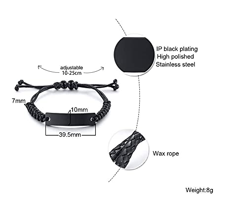 Xuanpai Custom Bracelet For Couples,Personalized Matching Bracelet,Handmade Long Distance Relationship Bracelet Adjustable Rope Couples Bracelet Gift For Men Women Lover #TOP1