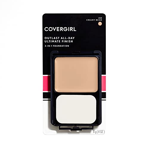 Covergirl Ultimate Finish Liquid Powder Make Up Creamy Beige(C) 450, 0.4 Ounce Compact (Packaging May Vary) #TOP1