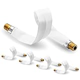 Gesamtlänge 22,5 cm, Kabellänge flexibler Bereich 20 cm, beidseitig vergoldete F-Buchse