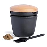 TOMO Cast Iron Spice Grinder - Manual Pepper Mill for Herb, Spice, Salt Grinding - Mortar and Pestle Set