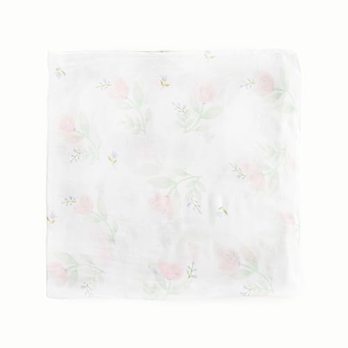 Image of Little Unicorn - Blush Peony Deluxe Swaddle Set | Set of 2 | 100% Rayon Muslin from Bamboo | Super Soft | Newborns and Infants | Large 47 inch x 47 inch | Machine Washable