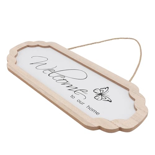 Letrero de Madera rectangular con acabado artesanal para decoración de puertas de eventos 2