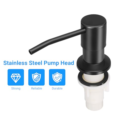 Image of Soap Dispenser Kitchen Sink, Sink Soap Dispenser, 47 inch Extension Tube kit, Dish Soap Dispenser Pump, No Need More Refills (Black)