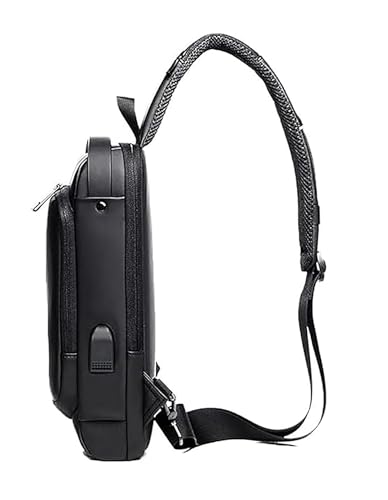 Image of WildHorn AeroShield Waterproof Anti-Theft Sling Bag for Men & Women | Crossbody Chest Shoulder Bag with USB Charging Port | Lightweight, Travel & Daily Use | Adjustable Strap