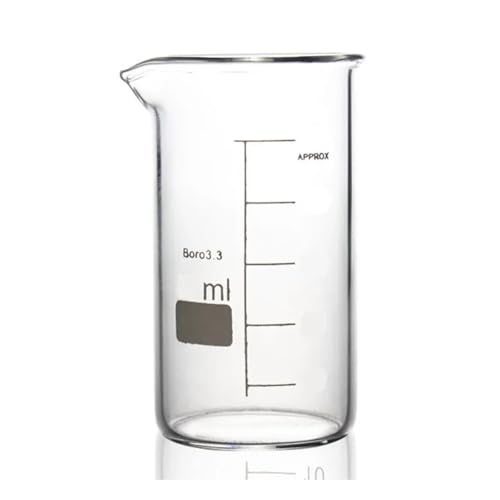 ガラス製品 実験器具 800mLビーカー トールフォーム ホウケイ酸ガラス 3.3mm 目盛りと注ぎ口付き計量カップ 実験器具