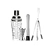 Shaker cocktail Set de cocktail de 5 pièces, kit de barman avec cocktail en verre Shaker, outils de cocktail kit de barman (Color : C)