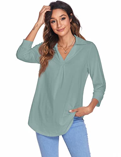 Image of Newchoice Womens 3 /4 Sleeve Shirts Business Casual Tops