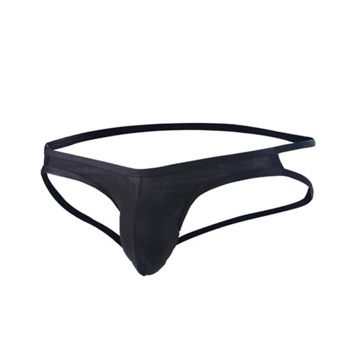DASONLUE Sexy Hombre Bikini Panty Transpirable Tangas Ultra Baja Cintura Verano Fresco Secado Rápido Cómodo Color Sólido Fit Beach Shorts Triángulo Moda Sexy Bañador, O negro., S