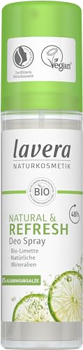 lavera Deo Spray NATURAL REFRESH - unisex Deo mit Bio-Limette & natürlichen Mineralien - 48h zuverlässiger Schutz - ohne Aluminium- frisches Hautgefühl - vegan - Naturkosmetik - Bio (1 x 75 ml)