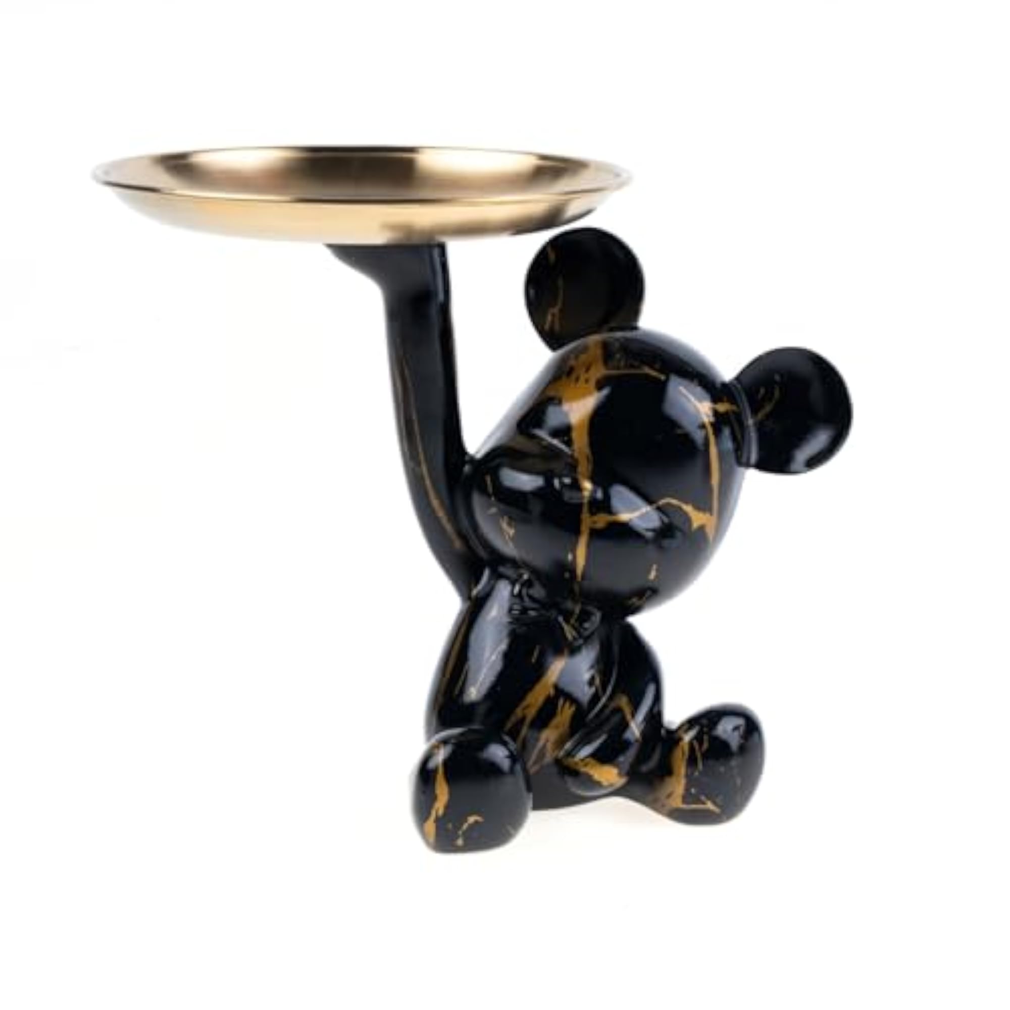 Animal Bear Statue Key Holder Storage Tray Decor