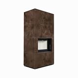Kratki Kaminbausatz | FLOKI BOX | 8 kW | Glas vorn | Oxide Moro