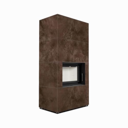 Kratki Kaminbausatz | FLOKI BOX | 8 kW | Glas vorn | Oxide Moro