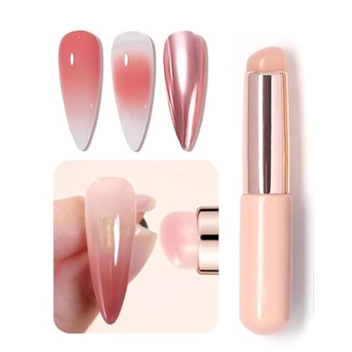 Image of INOG Silicone LipBrush Silicone LipApplicator with Cap Elastic Siliconee LipBalm Applicator Reusable LipMask Applicator LipSmudge Brush for Lipstick LipGloss Lip Tint LipMask LipMakeup Brush (1pcs Rose Pink)