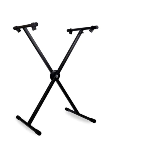 Image of DOLPHIN Heavy-Duty Single-X Adjustable Piano & Keyboard Stand with Secure Locking Mechanism, Sturdy Metal Construction for Home, Studio & Stage Use (Model DP10)