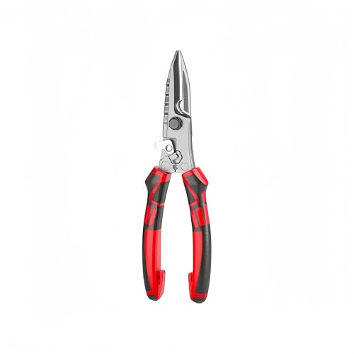 Image of Multi-Purpose Heavy-Duty Aviation Pliers, High Hardness Durability for Cutting Iron Plates & Colored Steel Roofing Tiles Metalworking Tools, Cutting Wire Stripping Pliers, Precision Reinforced Snips