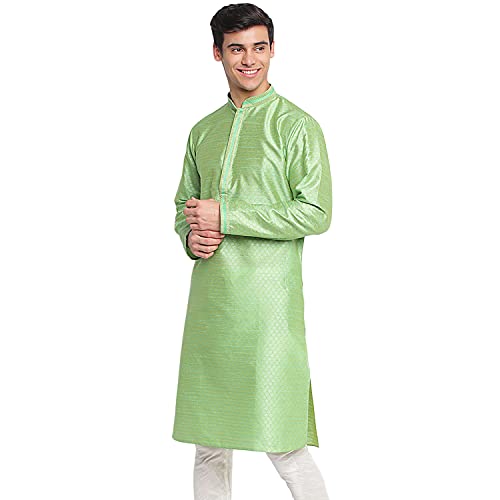 Image of Sanwara Men's Silk Relaxed Kurta