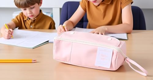 Image of Alokik Prism Ultra-Large Capacity Pencil Pouch for Girls & Boys, Expandable Triangular Zipper Pencil Case with Multi Compartments, Waterproof Stationery Organizer for School