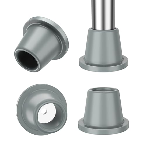 supregear Pies de Repuesto para Silla de Ducha (Paquete de 4), Conteras de Goma de 25 mm para Silla de Baño, Taburete y Banco de Ducha, Ventosas Antideslizantes, Reforzadas con Inserto Metálico, Gris