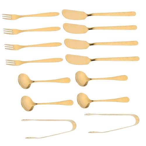 SOLUSTRE 1Set Butter Knife and Cheese Serving Utensil Includes Forks Spoons Spreaders and Tongs for Parties Dinners and Charcuterie Boards