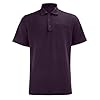 Casual Fashion Button Down Short Sleeve T Shirt Breathable Ice Silk Fabric, purple, S #1