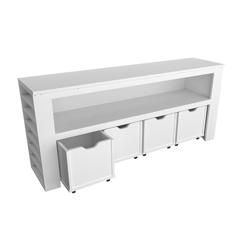 Organizador Com Baús Porta Livros E Carrinhos Ajax 100% MDF