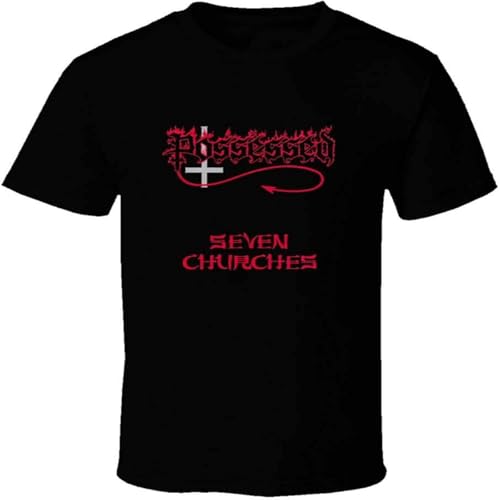 XAWHIS Possessed Seven Churches Death Metal Band t-Shirt Black XL