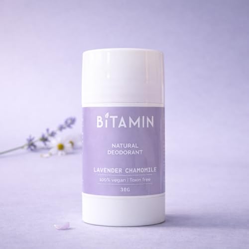 Image of Bitamin Natural Deodorant Underarm Roll On with 5% Vitamin C | Natural Deodorant for Men & Women | Made in India | No Aluminium, No Alcohol, No Parabens & No Triclosan | 8 Hour Odour Control | Lavender - 30g (Pack of 1)