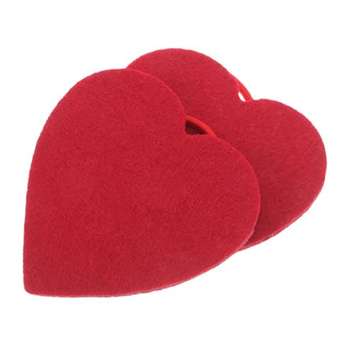 Hohopeti 2pcs Valentines Red Heart Garland Felt Heart Bracelet Kit for Diy Party Craft Accessory