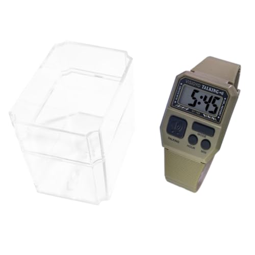 Reloj Parlante en Español – para Ciegos, Baja Visión y Personas Mayores con Botones Grandes, Alarma Audible y Anuncio Automático