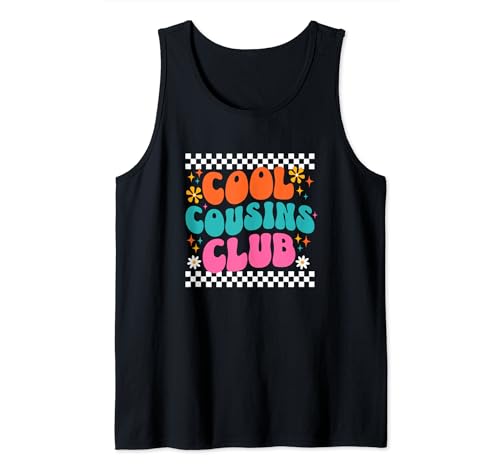 Cool Cousins Club Cousin Matching Crew Retro Family Squad Camiseta sin Mangas