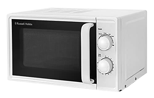 Russell Hobbs 17L Small Microwave White Manual Textures 700W with 5 Power Levels & 30 min Timer,...